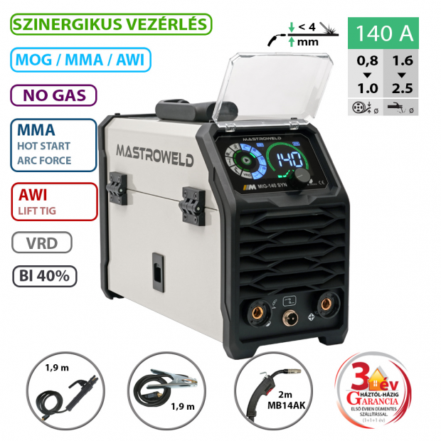 MASTRO MIG-140 SYN multifunkciós hegesztő inverter 65852661.png