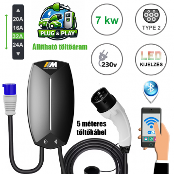 Mastroweld EVoCHARGE 7 kW fali töltő 7m **